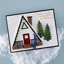 Simon Hurley by Spellbinders Dies - Ski-son\'s Greetings / Ski Lodge